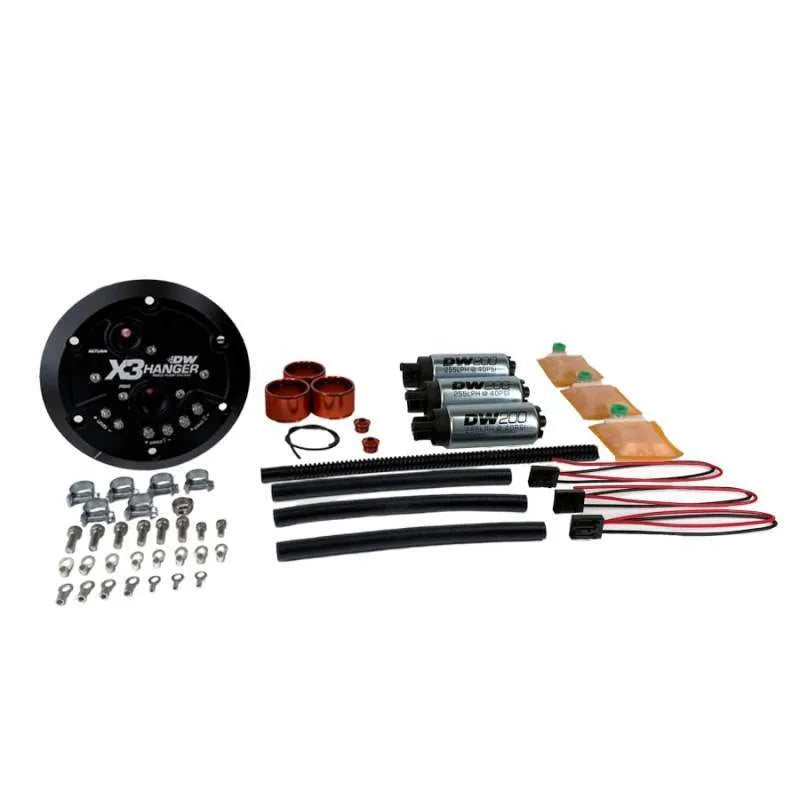Deatschwerks X3 Series Fuel Pump Hanger with Triple DW200 Fuel Pumps (F-150 99-04)