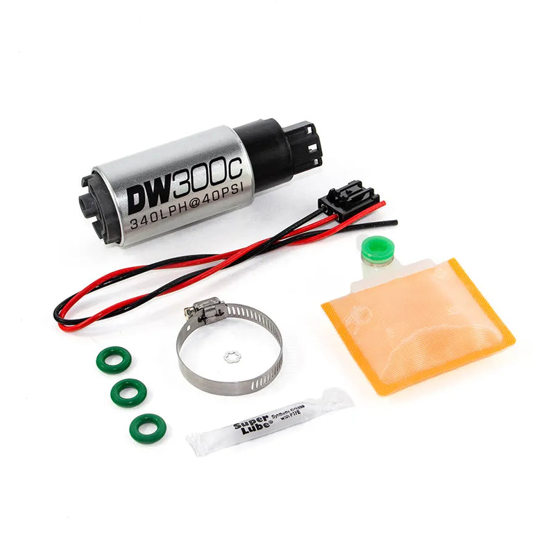 Deatschwerks DW300C 340lph Compact Fuel Pump w/Install Kit (Focus RS 05-10) — fits Ford Focus Gen 2