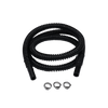 Deatschwerks Convoluted Tubing, 1000mm Length x 8mm ID Side 1 x 8mm ID Side 2, Black