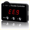 Black 9-mode electronic throttle controller for chevrolet silverado with red digital display and three silver knobs
