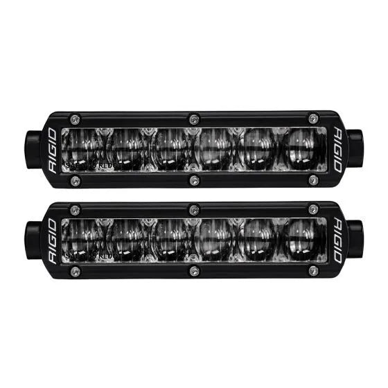 Rigid Industries SR-Series 6In SAE Compliant Fog Light - Black - Pair