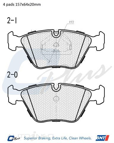 C-Plus Brake Pads Front Bmw 5 Series 7 Series - DB1131CP
