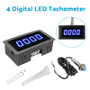 4x Digital LED Tachometer RPM Speed Meters to suit Hall Proximity Switch Se — image 5