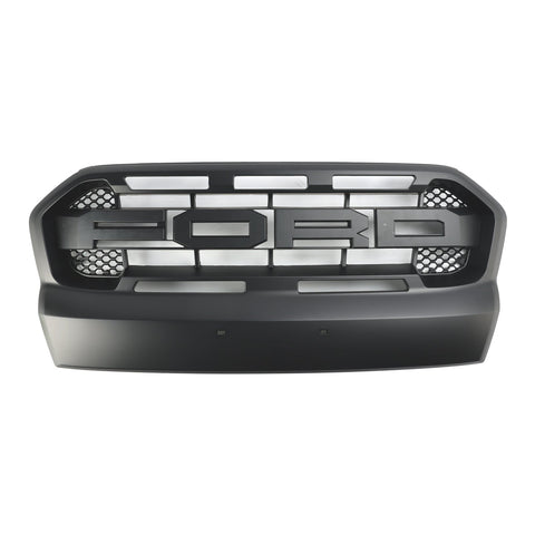 Ford Ranger Raptor Style Matt Black Front Bumper Grill (2015-2019)