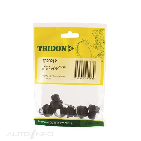 Tridon Oil Drain Sump Plug 5PK - TDP021P
