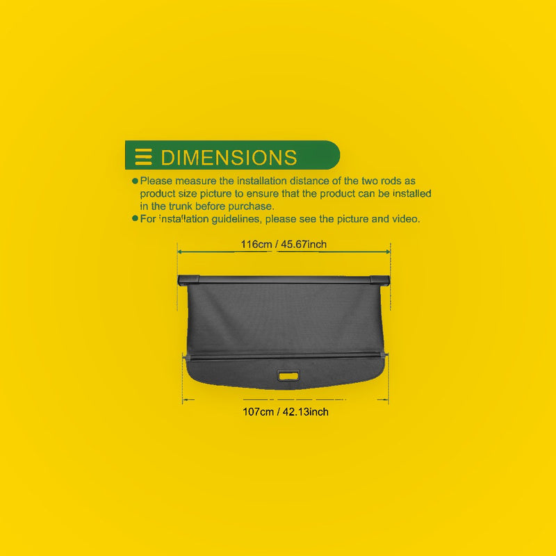 Car Boot Retractable Cargo Cover for Toyota Prius