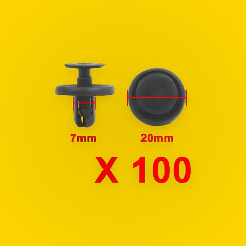 100 Pcs Plastic Rivets Fasteners for Toyota Bumper Clips