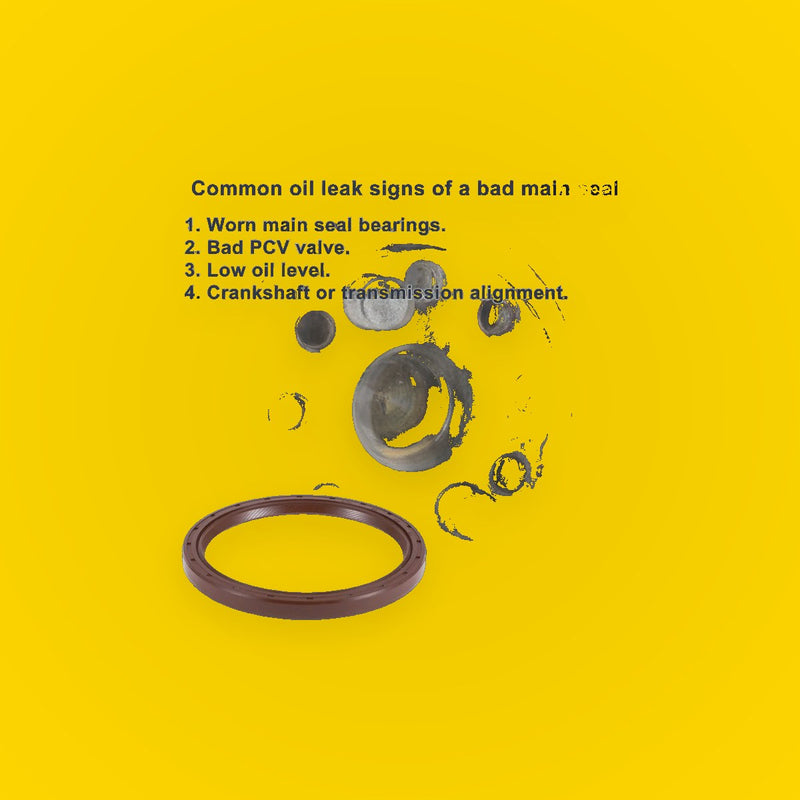 Rear Crankshaft Oil Seal for Toyota Alphard 2003-2014 (2 x NBR Rubber Seals)