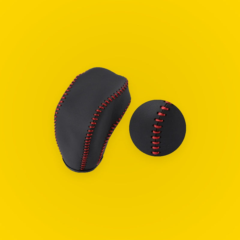 Black Faux Leather Gear Shift Knob Cover for Toyota