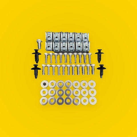 Sous Plateau Inox Boulons & Clips for Nissan Navara NP300