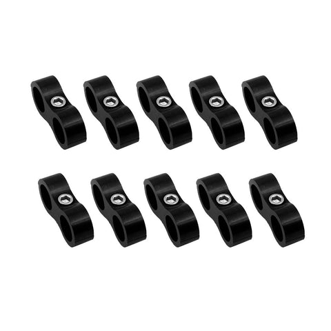 10x AN8 8AN Nylon Braided Stainless Steel Fuel Oil Line Hose Separator Clamp Sui — image 1