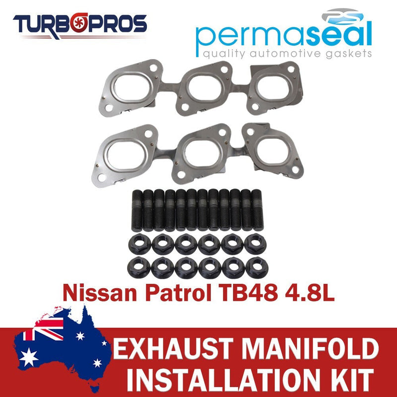 Nissan Patrol TB48 Permaseal Exhaust Manifold Installation Stud&Gasket Kit