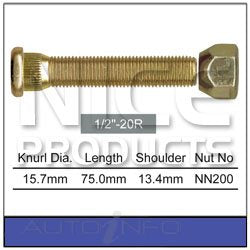 Nice Wheel Stud & Nut Long for Dodge - NS2220