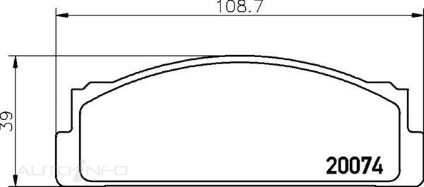 C-Plus Brake Pads Rear Fiat Lac 124 125 - MDB1008