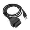 16-Pin OBD2 To USB Adapter Cable to suit Vehicle Diagnostic Tool — image 1
