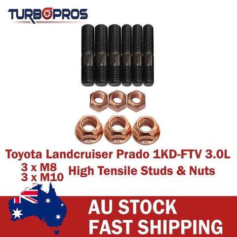 Toyota Landcruiser Prado 1KD-FTV 3.0L High Tensile Turbo Charger Stud Kit