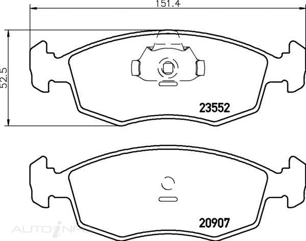 C-Plus Brake Pads Front Fiat Pun Dob 99-On - MDB2076