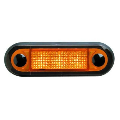 Hella Amber Led Courtesy Lamp 24V Narrow Black Rim Flush Mount