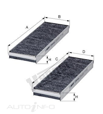Hengst Cabin Filter Audi A6 R8 - E1944LC-2