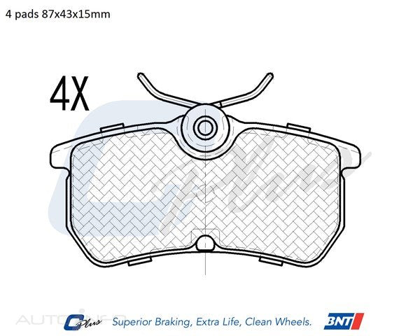 C-Plus Brake Pads Rear Ford Focus 98-On - DB1759CP