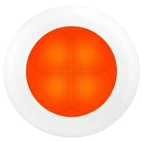 Hella Round Led Courtesy Lamp 12V Orange Illum Flush Mount