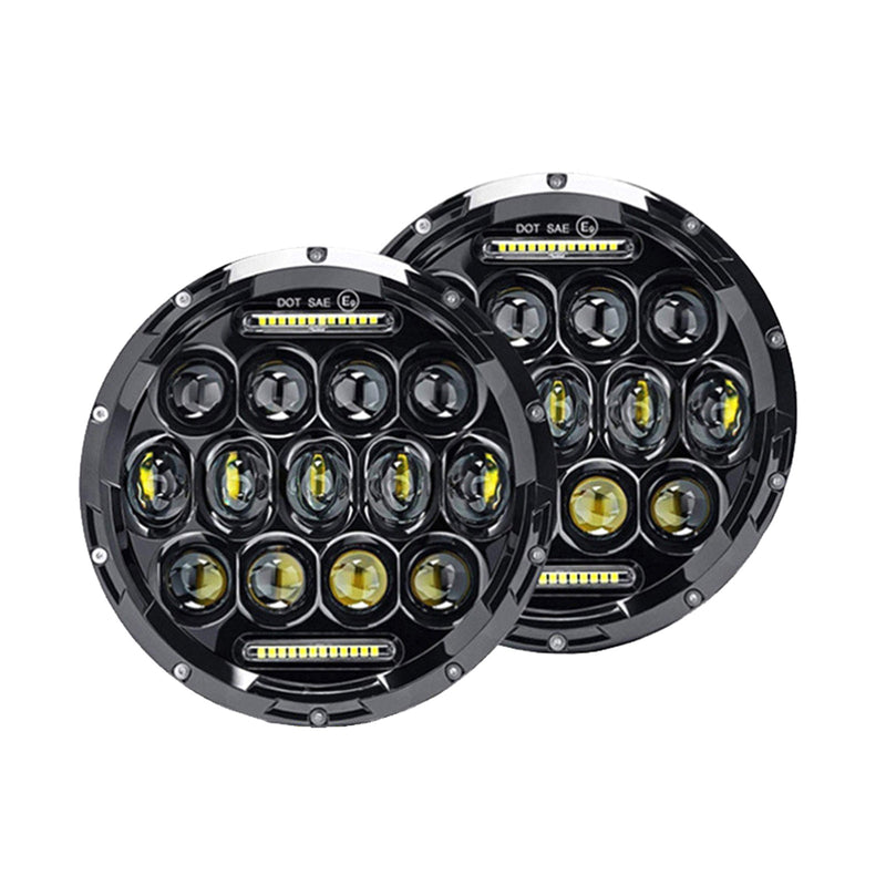 of 7-Inch Round LED Headlights (Pair) to suit Jeep Wrangler TJ — image 1