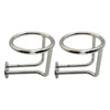 2x Marine Stainless Steel Drink Cup Holder Ring (Pair) to suit Boat — image 1