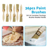 36PCS 1inch Chip Paint Brushes to suit DIY Art Varnishes Touchups — image 3