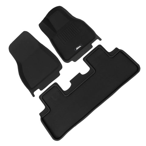 RHD Front & Rear Rubber Floor Mats Set to suit Tesla Model Y — image 2