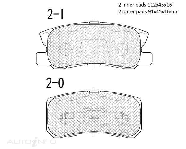 Motorgear Brake Pads Rear Mitsubishi Pajero 99 Onwards - BDP1464