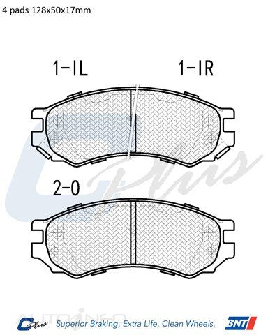 C-Plus Brake Pads Trstr Front Nissan - DB1214TP