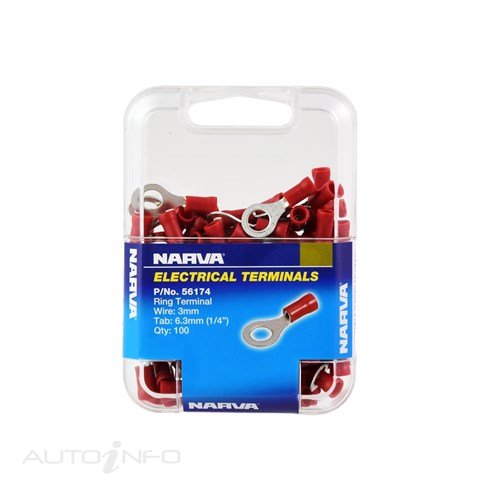 Narva Terminal Ring Red 6.3MM - 56174