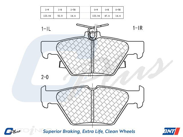 C-Plus Brake Pads Rear Subaru Levorg Outb - DB2398CP