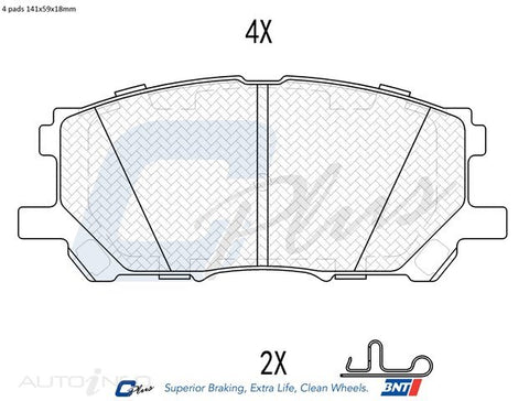 C-Plus Brake Pads Front Lexus RX 03-On - DB1517CP
