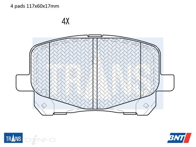 TRANS Brake Pads Transmission Front Toyota - DB1752TR
