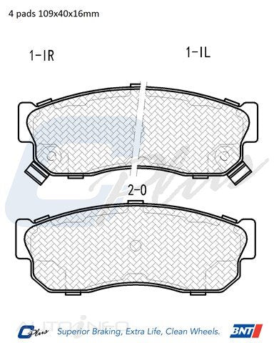 C-Plus Brake Pads Front Nissan Sun Sen Pulley - DB423CP