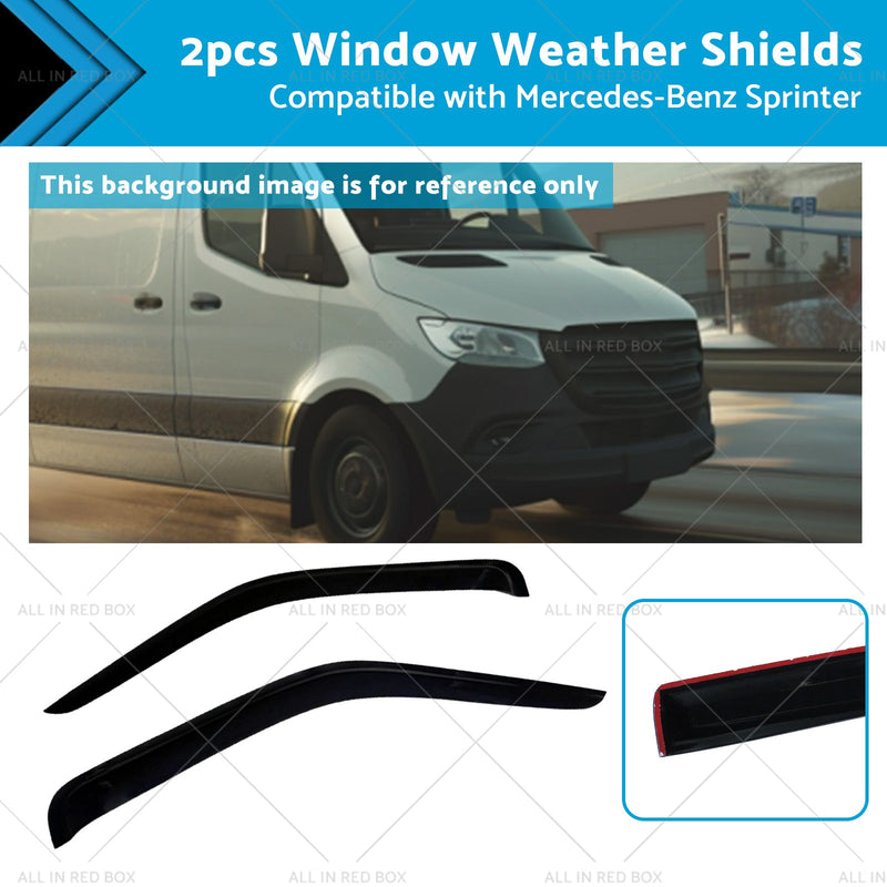 2pcs Weather shields Weathershields to suit Mercedes Benz Sprinter 2006-on — image 1