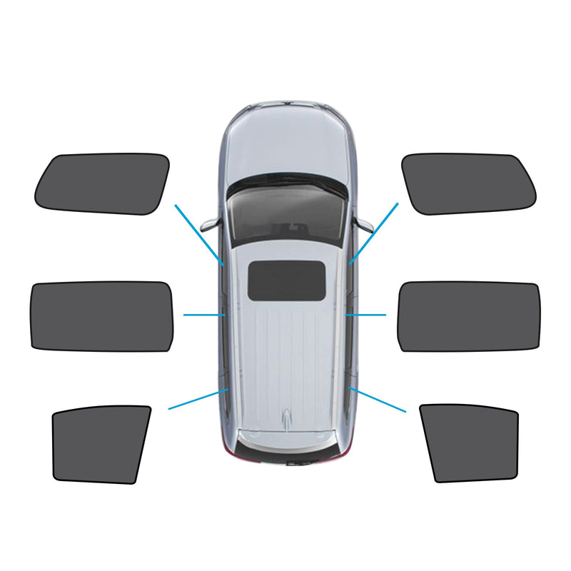 6x Window Magnetic Mesh Sunshades to suit Kia Carnival YP Series — image 1