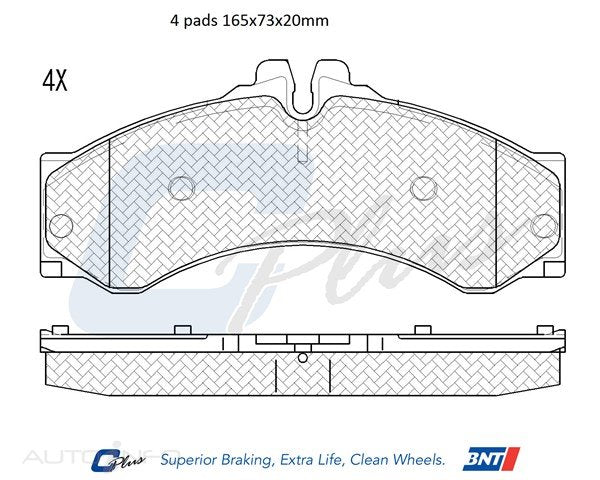 C-Plus Brake Pads Front Rear VW LT Mercedes-Benz - DB1969CP