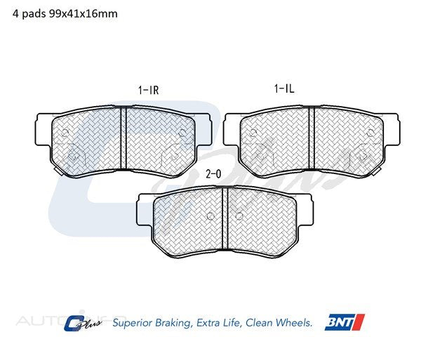 C-Plus Brake Pads Rear Hyundai 98-On Kia Spo - DB1451CP