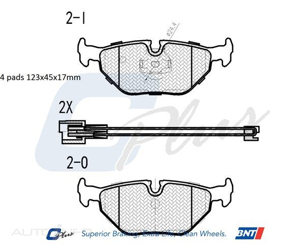 C-Plus Brake Pads Rear Bmw 5 & 7 Series - DB1132CP