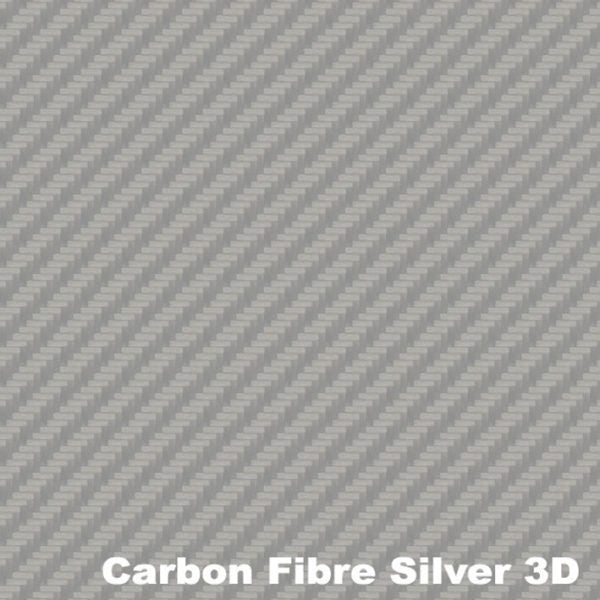 Autotecnica Silver Carbon Fibre 3D Vinyl Car Wrap 213cm x