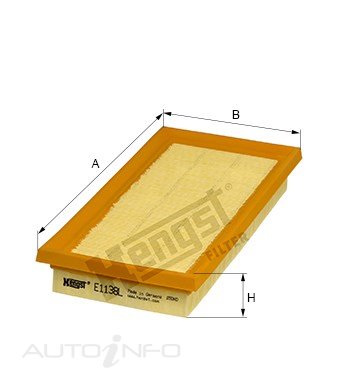 Hengst Air Filter Mitsubishi Mirror A03 A05 12-On - E1138L