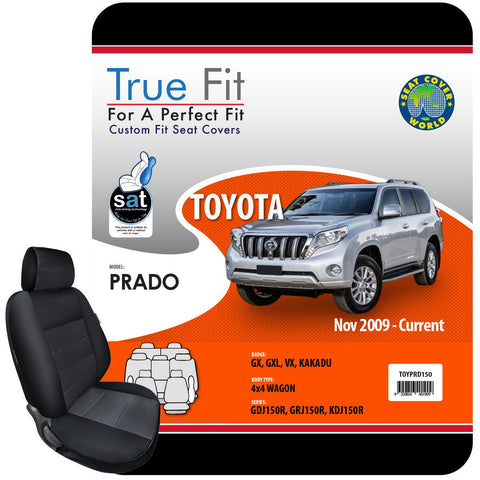 True Fit Tailored Seat Covers Fits Toyota Prado 150