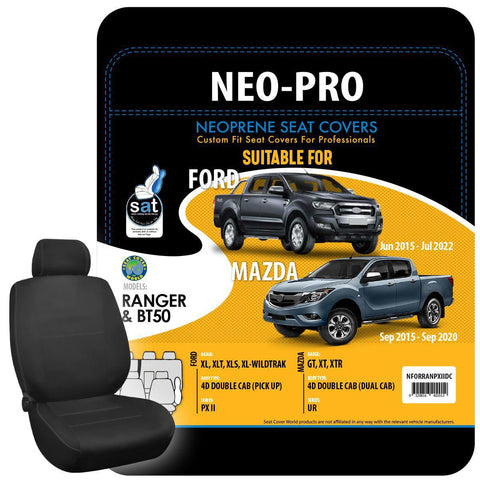 True Fit Tailored Neoprene Seat Covers Fits Ford Ranger