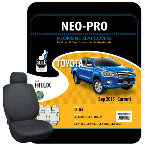 True Fit Tailored Neoprene Seat Covers Fits Toyota Hilux