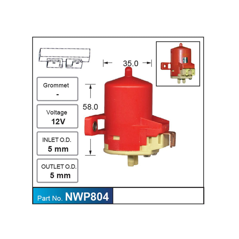 Nice Products Windscreen Washer Pump NWP804
