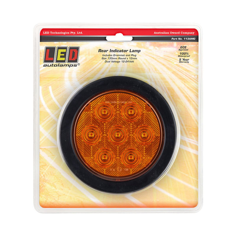 LED Autolamps Indicator Light LED Round w/Rubber Grommet