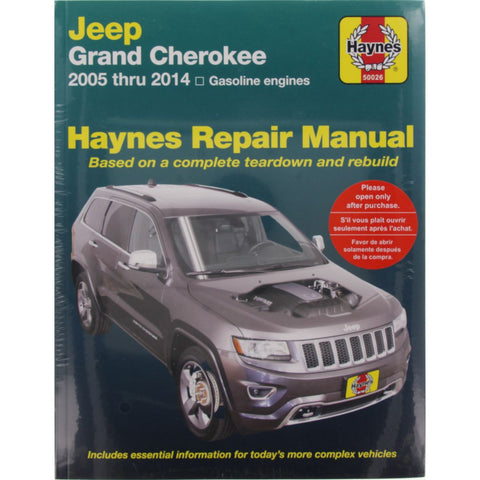 Haynes Repair Manual Suits Jeep Grand Cherokee 05-14 50026