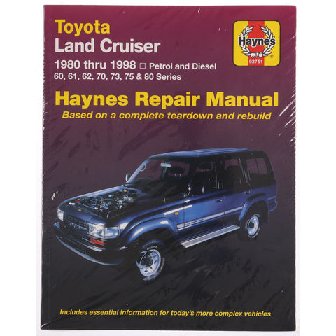 Haynes Workshop Manual - Toyota Landcruiser 1980-98